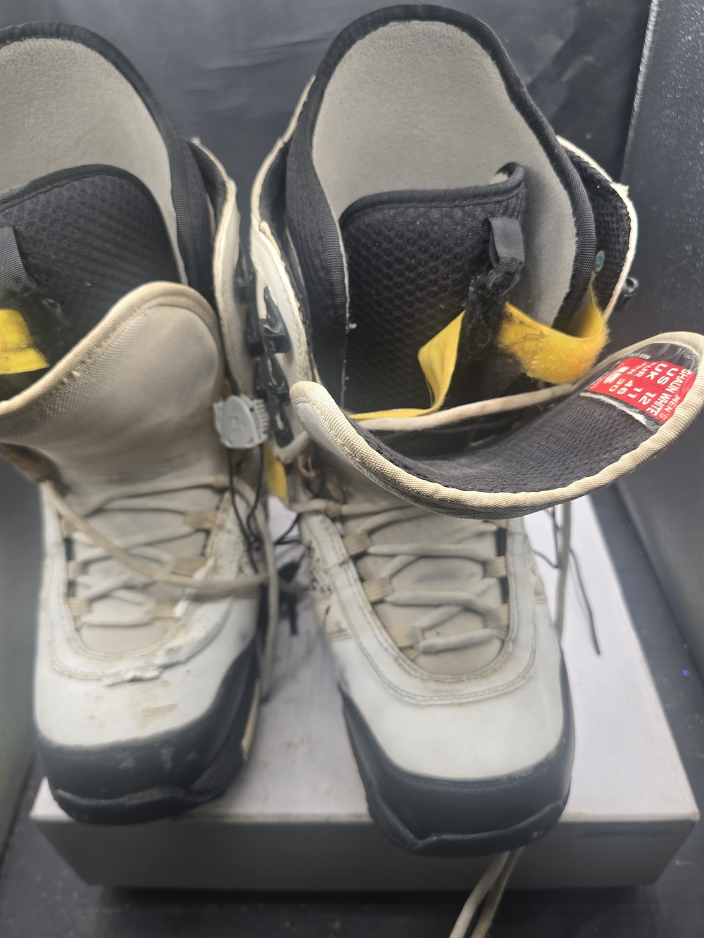 Burton Black and Gray Snowboard Boots with Cream‎ Trim